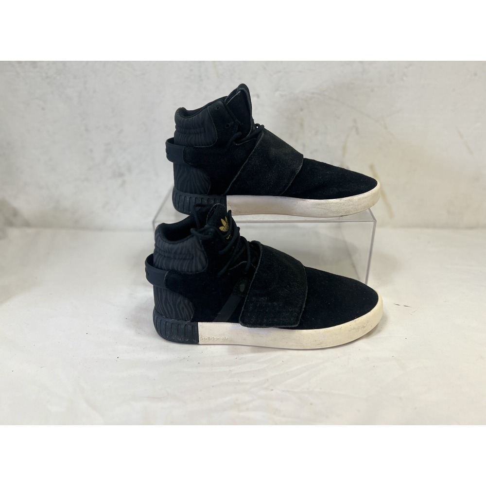 Adidas Originals Tubular Invader Strap J Black shoes BB2895 sz 7